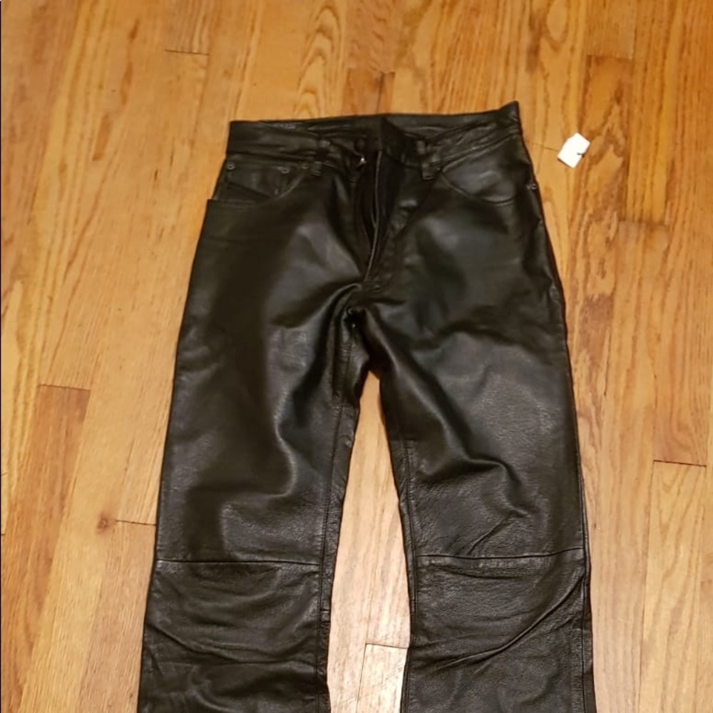 Genuine leather pants